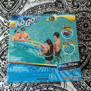 H2O GO ! Pool Pong Swimming Game Pool Party Float Adult Beer Pong New Cup Holder